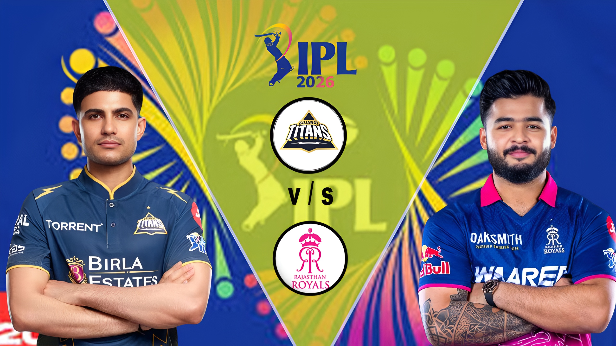 IPL Cricket ID Powered by IPL 2026 Gujarat Titans vs Rajasthan Royals IPL Cricket Clash