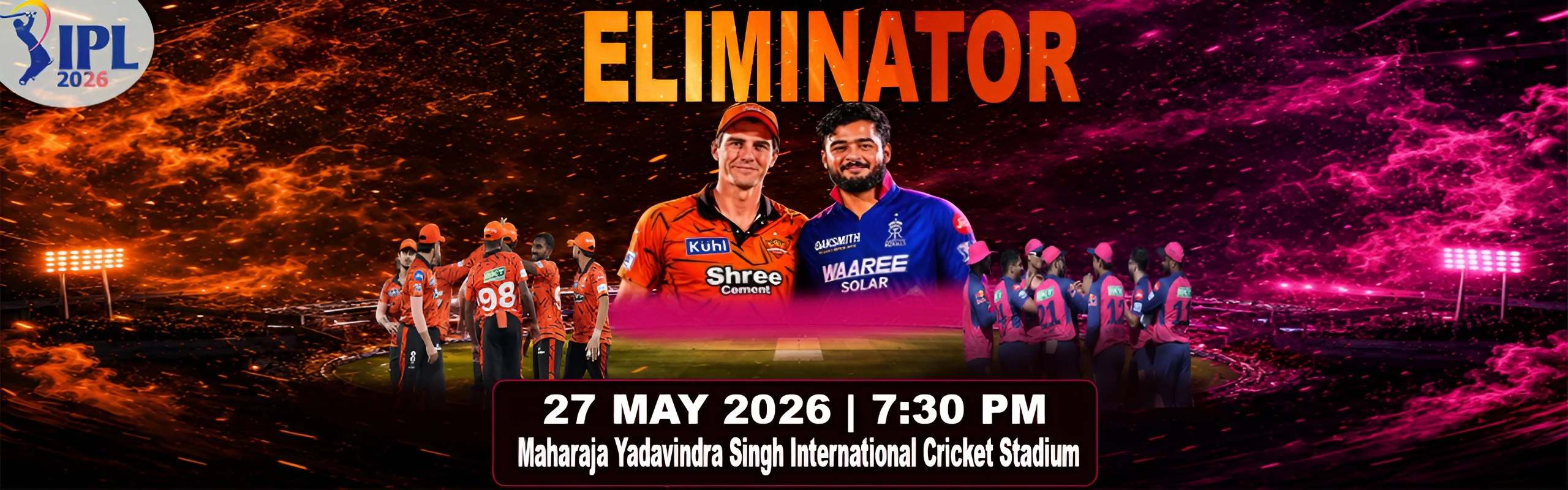 SRH vs RR in Eliminator – IPL 2026 Playoffs Set